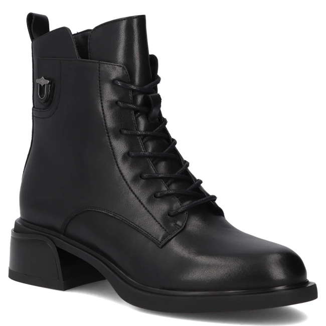 Leather ankle boots Filippo DBT7369/25 BK black