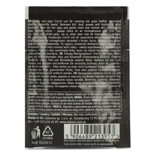 Coccine shoe cleaning cloths.