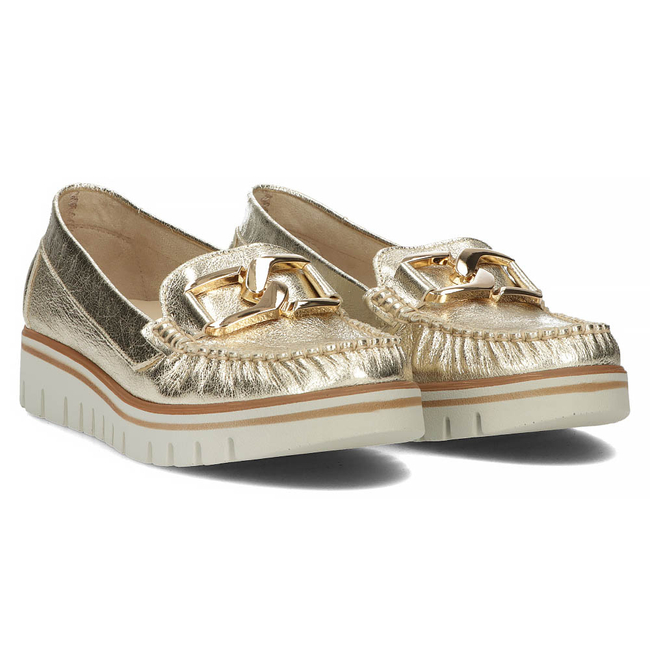 Leather loafers Filippo 10134 gold