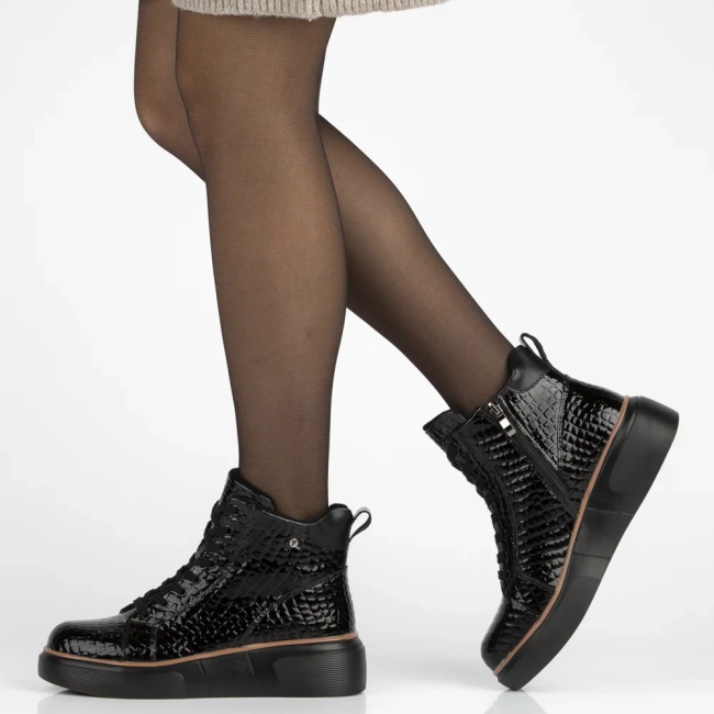 Leather ankle boots Filippo DBT7421/25 BK black