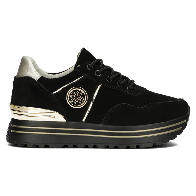 Leather sneakers Filippo DP3538/23 BK GO black