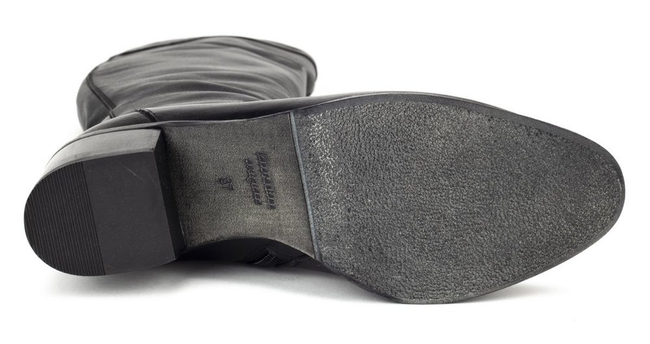 Kozaki skórzane Filippo 1161 czarne lico stretch