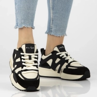 Skórzane sneakersy Filippo DP6970/25 BK WH czarne