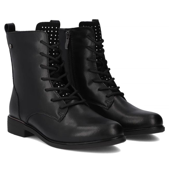 Leather ankle boots Filippo DBT4747/25 BK D black