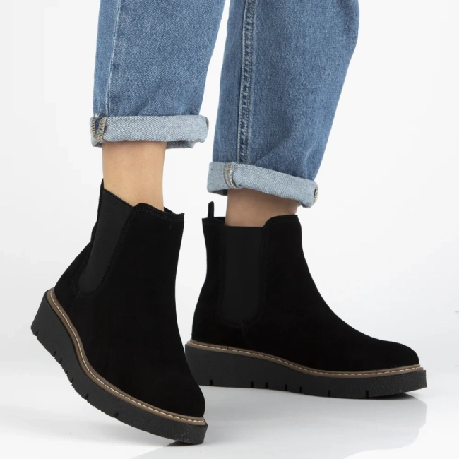 Leather ankle boots Filippo DBT7261/25 BK black