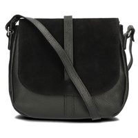 Handbag Toscanio Leather Messenger Bag C42 black