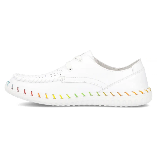 Skórzane półbuty Artiker 54C1517 białe