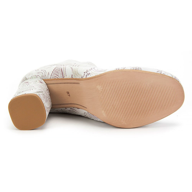 Ankle boots Lemar 30044 Embroidery Beige