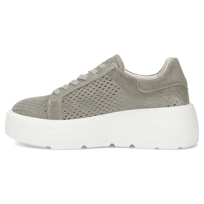 Skórzane sneakersy Filippo DP7675/26 GR szare