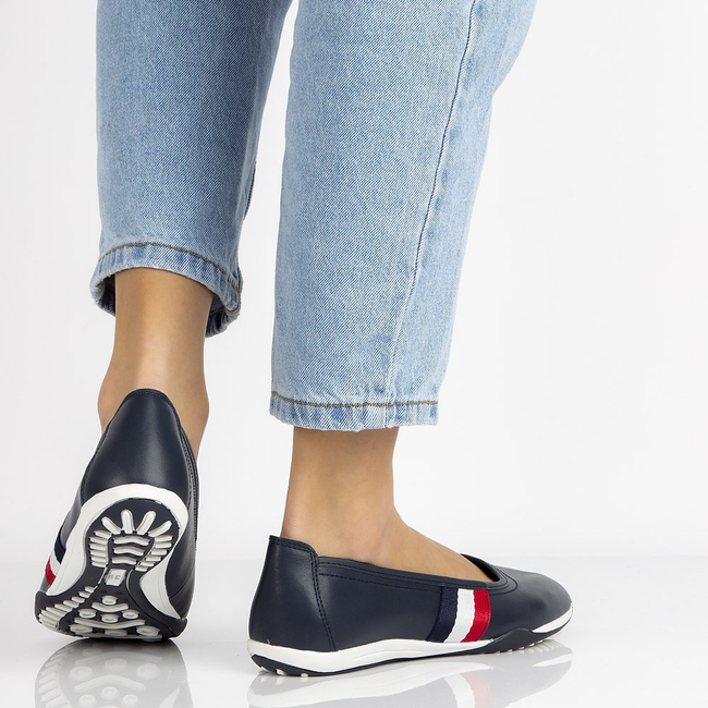 Leather shoes Filippo DP2063/21 NV navy blue