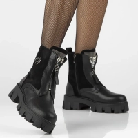 Leather boots Filippo DBT6342/24 BK black