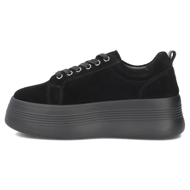 Skórzane sneakersy Filippo DP8114/26 BK czarne