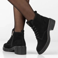 Leather heeled ankle boots Filippo DBT8072/26 BK black