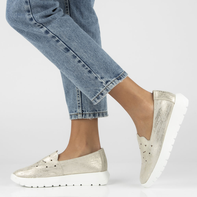 Leather shoes Filippo DP4514/23 GO gold