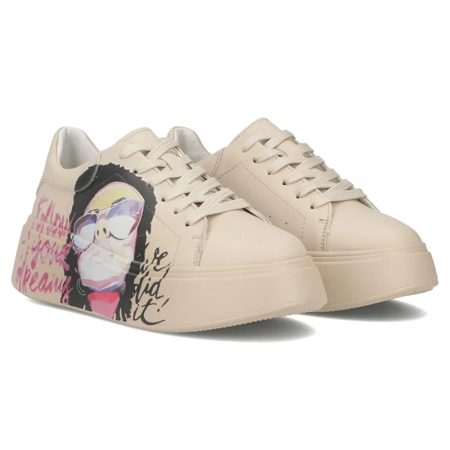 Leather sneakers Filippo DP6835/25 BE beige