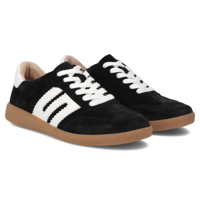 Skórzane sneakersy Filippo DP7492/25 BK czarne