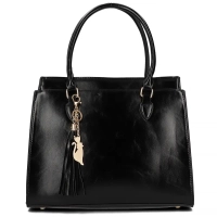 Black shopper bag casual luxe
