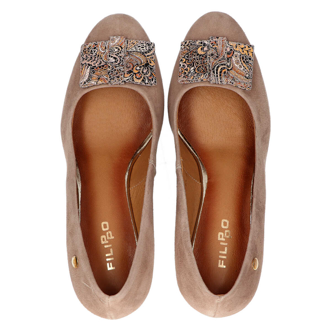 Półbuty Filippo 3356A-10_00-1 Beż Ciemny