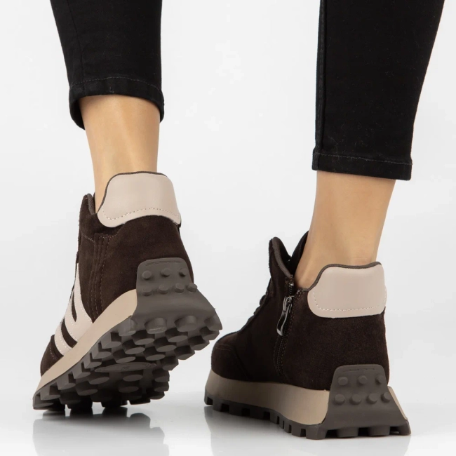 Leather platform ankle boots Filippo DBT7975/26 D BR brown
