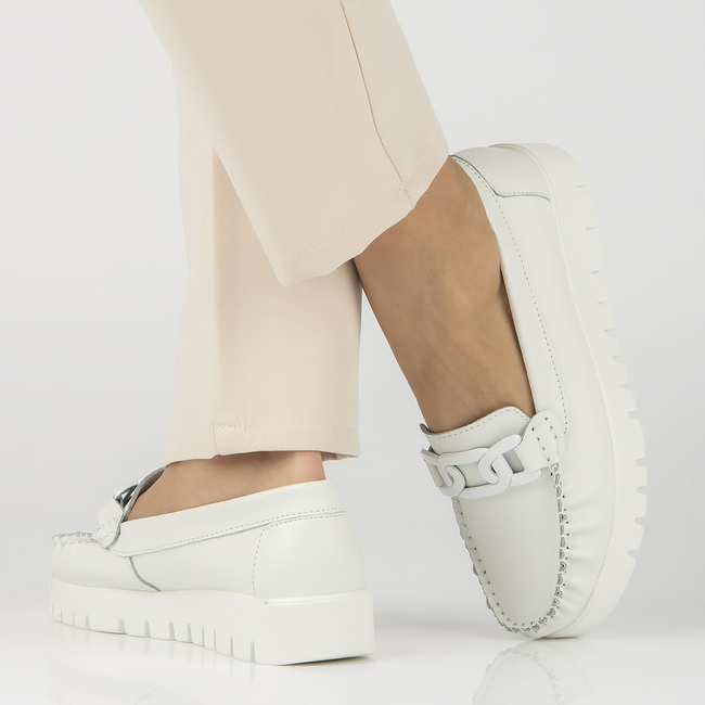 Leather loafers Filippo DP3334/23 WH white