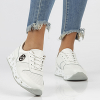 Skórzane Sneakersy Filippo DP3542/22 WH białe