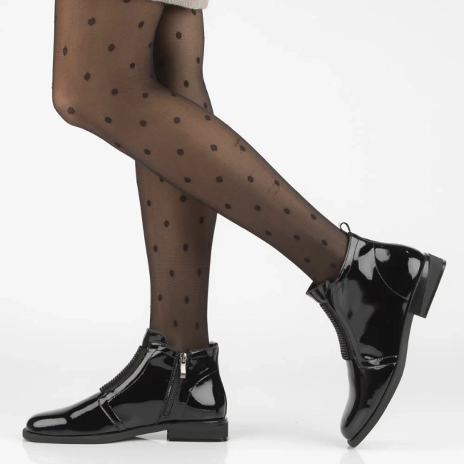 Leather ankle boots Filippo DBT7141/25 BK black