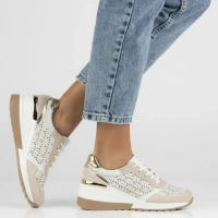 Skórzane Sneakersy Filippo DP4669/24 WH białe