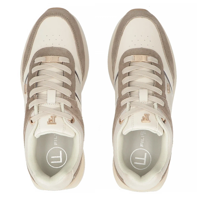 Skórzane sneakersy Filippo DP7772/26 BE BR beżowe