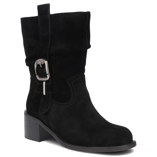 Leather heeled ankle boots Filippo DBT8179/26 BK black