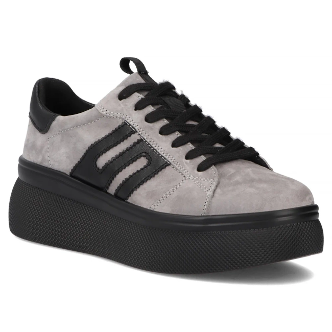 Skórzane sneakersy Filippo DP7175/25 GR szare