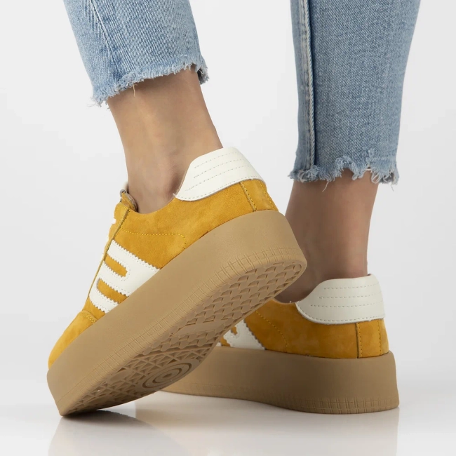 Leather sneakers Filippo DP6994/25 YL yellow