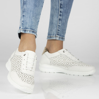 Leather sneakers Filippo DP4519/23 WH white