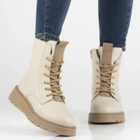 Rieker leather ankle boots 70404-80 cream