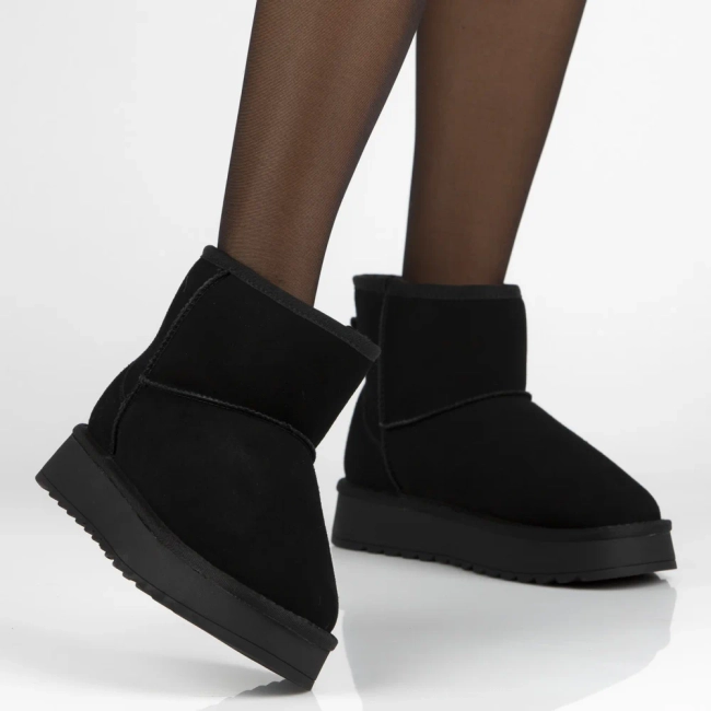 Leather snow boots Filippo DBT7329/25 BK black