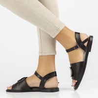 Leather sandals Filippo DS3900/22 BK black