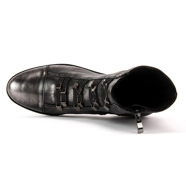 Botki Eksbut 67-4757-E04-1G Czarny-Srebro