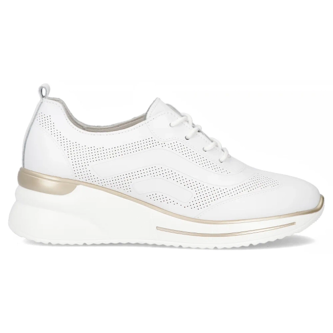 Leather sneakers Filippo DP6720/25 WH white