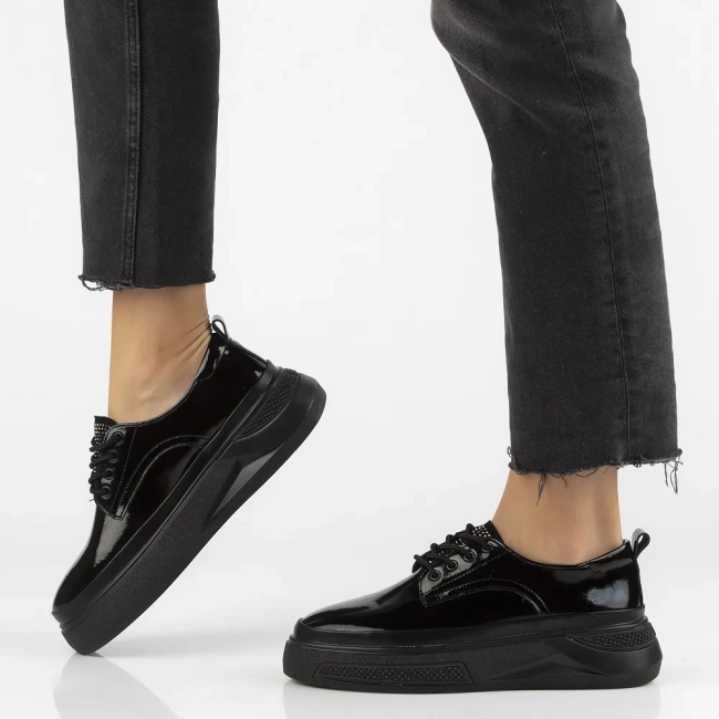 Leather shoes Filippo DP7303/25 BK black