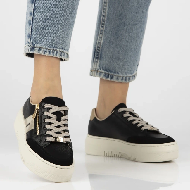 Rieker leather sneakers M1912-00 black