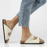 Leather flip-flops Filippo DK7061/25 WH white