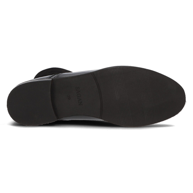 Skórzane botki Sagan 4671 czarne