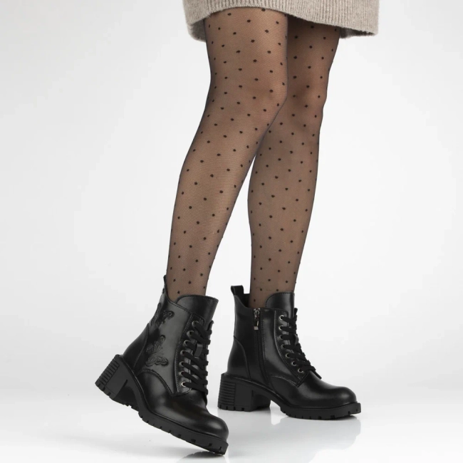 Leather ankle boots Filippo DBT7133/25 BK black