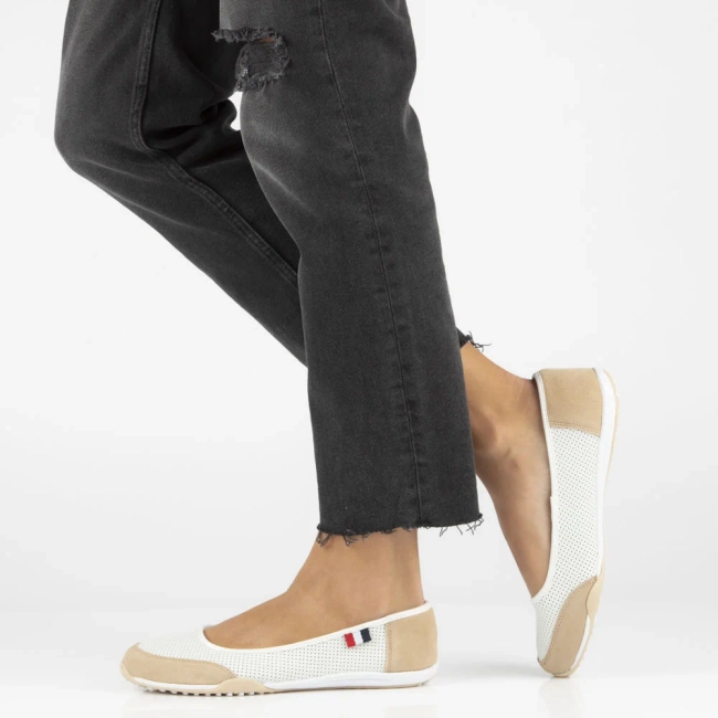 Leather shoes Filippo DP142/24 WH BE white beige
