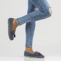 Skórzane mokasyny Filippo DP3512/22 NV granatowe