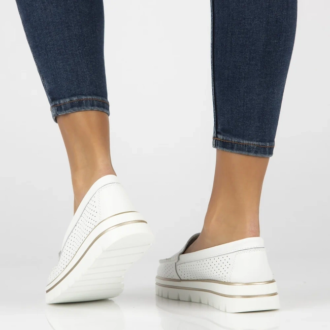 Leather loafers Filippo DP7006/25 WH white