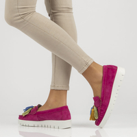 Skórzane półbuty Filippo DP3535/22 FH różowe