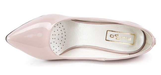 Czółenka Filippo 2565 Lakier Pudrowy Róż