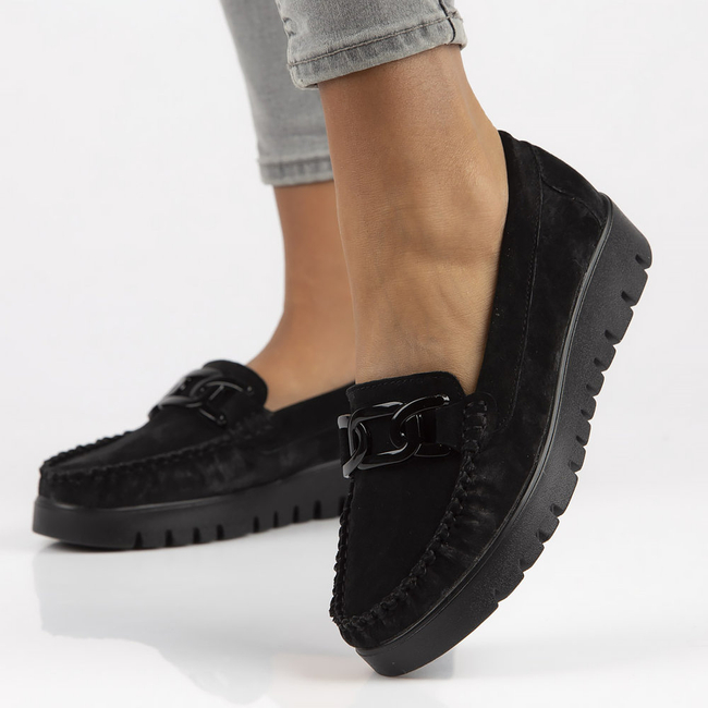 Leather loafers Filippo DP3334/22 BK black