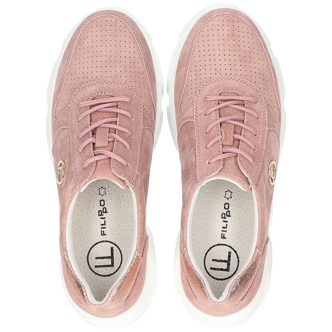 Leather Sneakers Filippo DP2138/21 BE pink