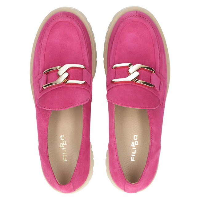 Leather shoes Filippo 20089 fuchsia